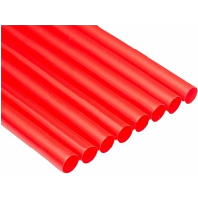 Popkornovač.cz Slamky plastové JUMBO 250 x 8 mm červená 150 ks