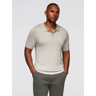 Ombre pánské polo triko OM-POSS-0159 LIGHT GREY