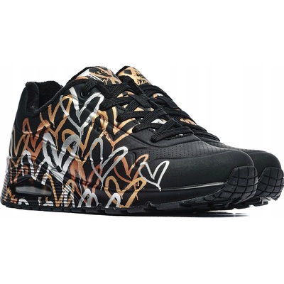 Skechers Uno Metallic Love black/gold černá – Hledejceny.cz