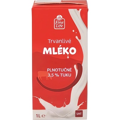Fine Life Mléko trvanlivé plnotučné 3,5% 1 l