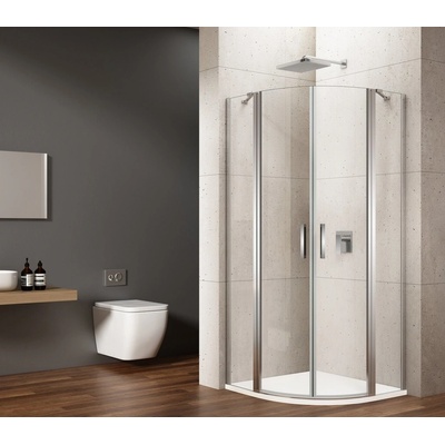 Gelco LORO čtvrtkruhová sprchová zástěna 900x900mm, čiré sklo GN5590