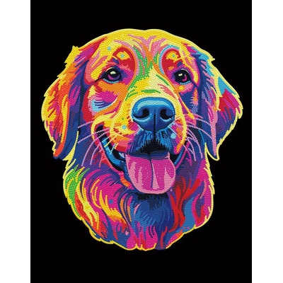 DIAMOND DOTZ Neon Zlatý retrívr 45,70 x 35,50 cm – Hledejceny.cz