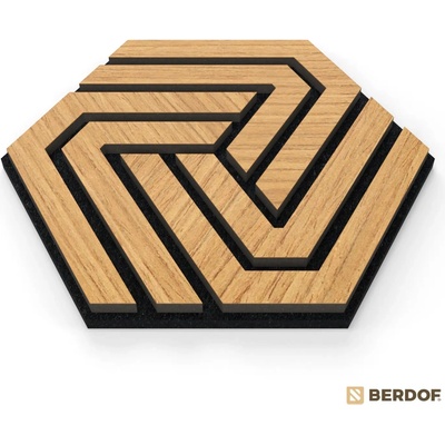 BERDOF Akustický panel hexagon - Dub karamelový