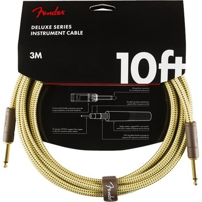 Fender Deluxe Series 10' Instrument Cable Tweed
