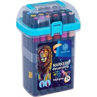 Astra Pen obojstranné umelecké fixky 24ks mix farieb 207023013