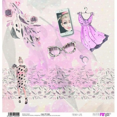 Scrapbookový papír TRENDY GIRL - Scrap paper TRENDY GIRL