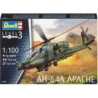 Revell plastikový model vrtulníku AH-64A Apache 04985 1:100