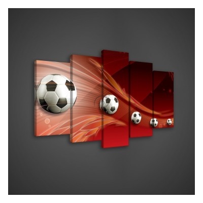 Obraz na plátne viacdielny - OB3524 - Futbalová lopta 100cm x 60cm - S17
