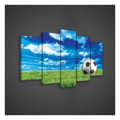 Obraz na plátne viacdielny - OB3531 - Futbalová lopta 100cm x 60cm - S17
