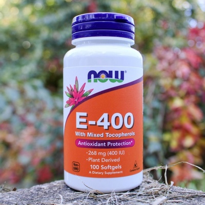Now Foods Vitamín E Přírodní 400 iu 100 kapsúl