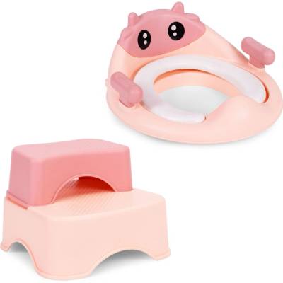 Ecotoys WC sedátko se schůdky a podestou růžové
