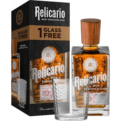 Relicario Ron Dominicano Superior 40% 0,7 l (dárkové balení 1 sklenice)