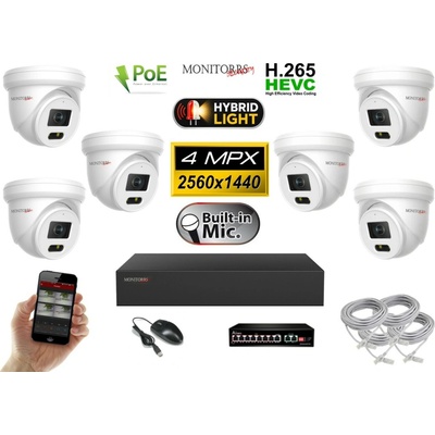 Monitorrs Security 6032K6B sada 6 ks