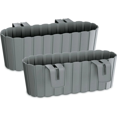 Prosperplast Truhlík na balkónové zábradlí BOARDEE 40 cm šedá 405U