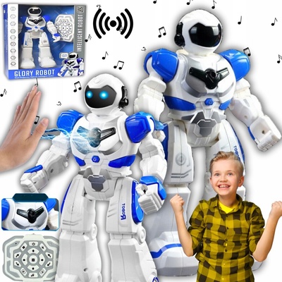 BOUNN Dálkově ovládaný robot interaktivní modrý se zvukovými efekty