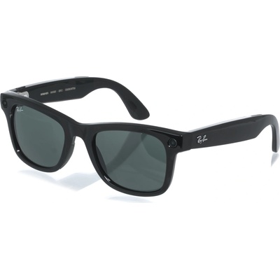 Meta Ray-Ban Wayfarer Gen2 Large, Shiny Black, G15 Green 4012601/7153