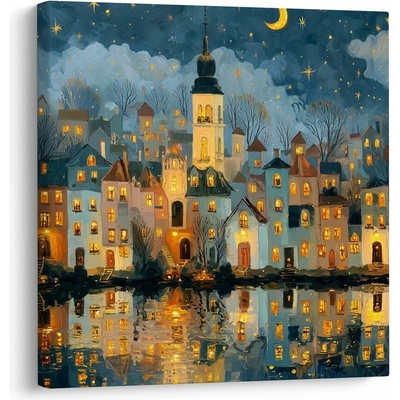 Obraz sviatočný pokoj nad riekou