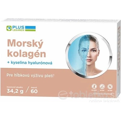 Plus Lekáreň Morský kolagén + kyselina haylurónová 60 kapsúl