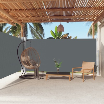 vidaXL Zatahovací boční markýza antracitová 180 x 600 cm