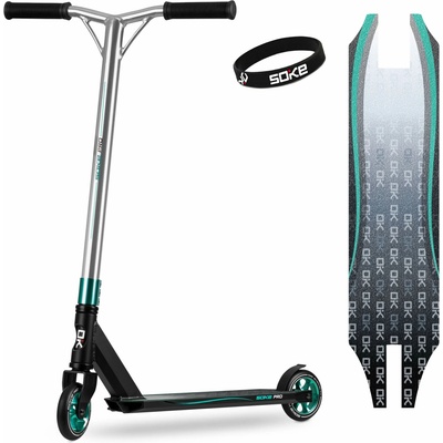 Soke Kickboard Scooter Extreme Scooter PRO stříbrná tyrkysová