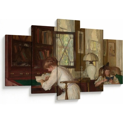 Obraz - Edmund Tarbell, Josephine and Mercie, reprodukcia, päťdielne 150x105 cm