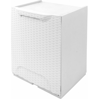 Artplast Úložný výklopný box Rattan 34 x 29 x 47 cm biela
