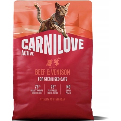 Carnilove Active Karma pre sterilizované mačky s hovädzím mäsom 2 kg