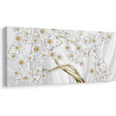 Obraz - Strom so zlatým dekorom, jednodielne 250x125 cm