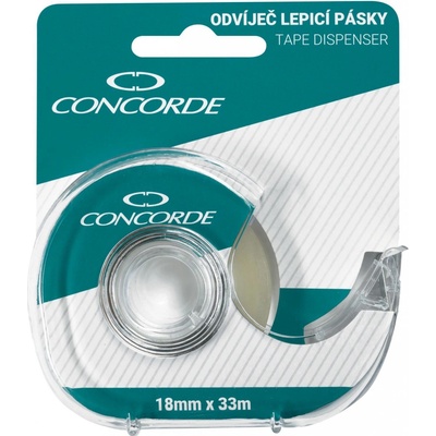 Concorde samolepicí páska transparentní s odvíječem 18 mm x 33 m – Hledejceny.cz