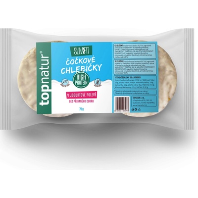 Topnatur Slim&fit Čočkové chlebíčky v nízkosacharidové jogurtové polevě 70 g