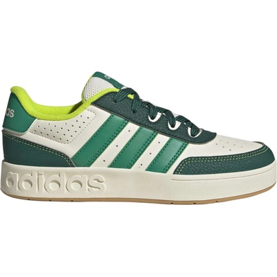 adidas detská voľnočasová obuv BREAKBASE J biela tmavo zelená zelená béžová