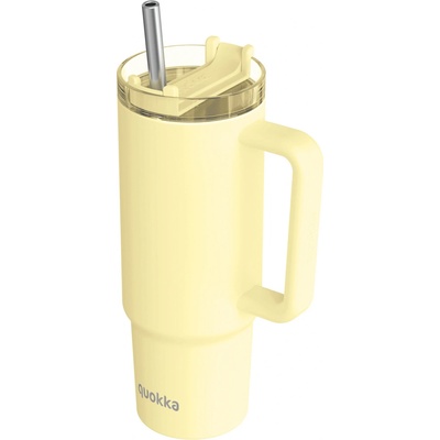 Quokka Termohrnek Vibe s brčkem 880 ml světle žlutý