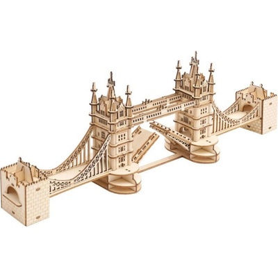 Robotime Rolife Svítící 3D dřevěné puzzle Tower Bridge 113 ks