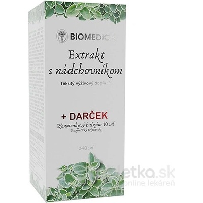 Biomedica Rýmovníkový extrakt bylinný s nádchovníkom 240 ml + Rýmovníkový balzam 10 ml