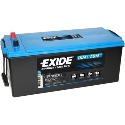 Exide Dual AGM 12V 180Ah 900A EP1500