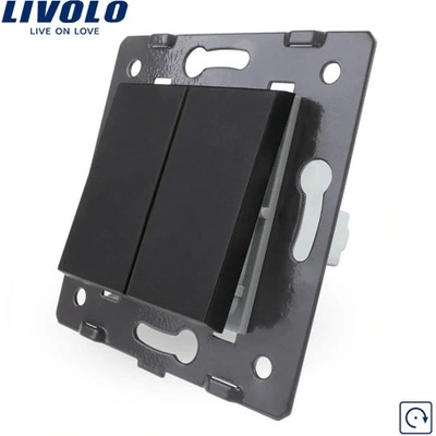 CB Elektro Tlacidlo 2/0, mechanické, modul, cierna (LIVOLO)