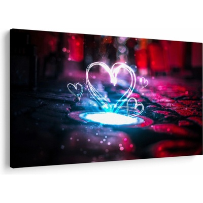 Obraz světelného srdce, jednodílný 120x80 cm