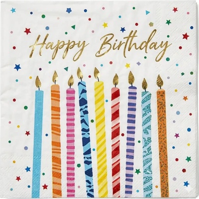 Procos Papierové Servítky Happy Birthday 33x33 cm