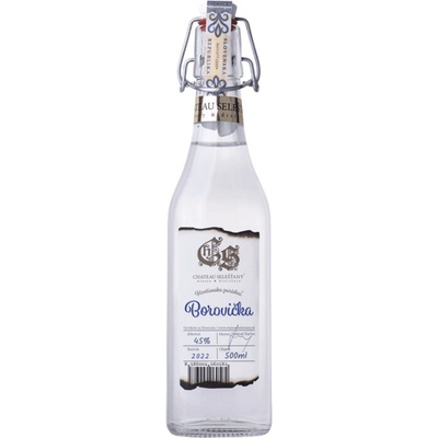 Chateau Selešťany Hontianska parádna Borovička 45% 0,5 l (čistá fľaša)