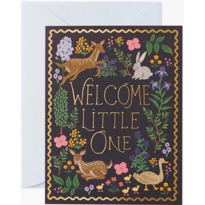 Rifle Paper Co. Přání k narození miminka Woodland, multi barva, papír
