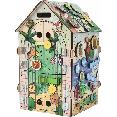 Busykids Montessori interaktivní domeček Zoo World