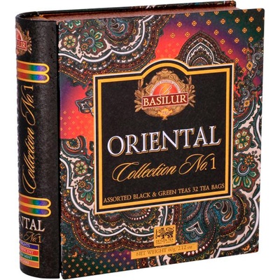 Basilur Tea Export KNIHA ASSORTED ORIENT PLECH PORCOVANÝ 32 ks