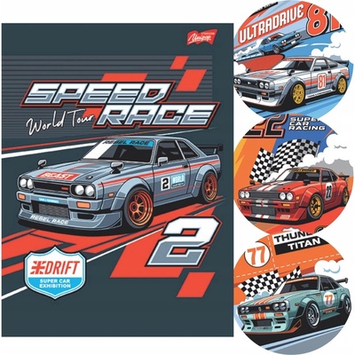 Majewski Zošit A4 mriežkovaný Speed Tour