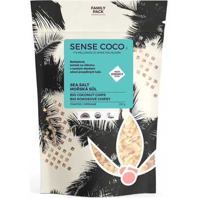Sense COCO XXL Kokosové chipsy s mořskou solí BIO 250 g