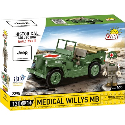 COBI 2295 World War II Americký terénny automobil Medical Willys MB 1:35