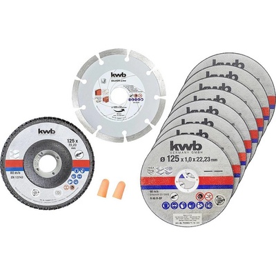 Kwb 712042 sada rezných kotúčov 125 mm 10 ks