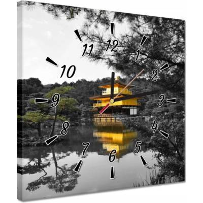 žiadna značka Hodiny 30x30 Budhistický chrám