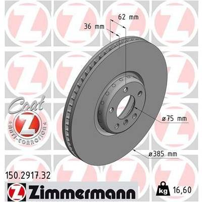 Brzdový kotúč ZIMMERMANN 150.2917.32