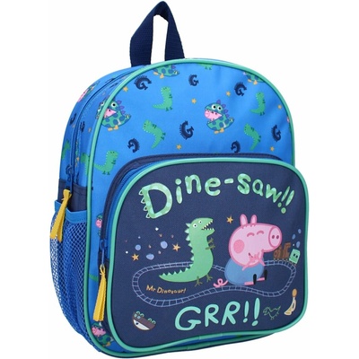 Vadobag · Chlapčenský batoh s predným vreckom Prasiatko Peppa motív Prasiatko George s dinosaurom 7L