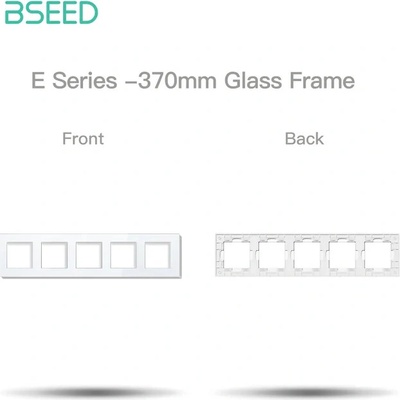 BSEED prepínač/zásuvkový panel - Echo Click 5 Sklo Biela